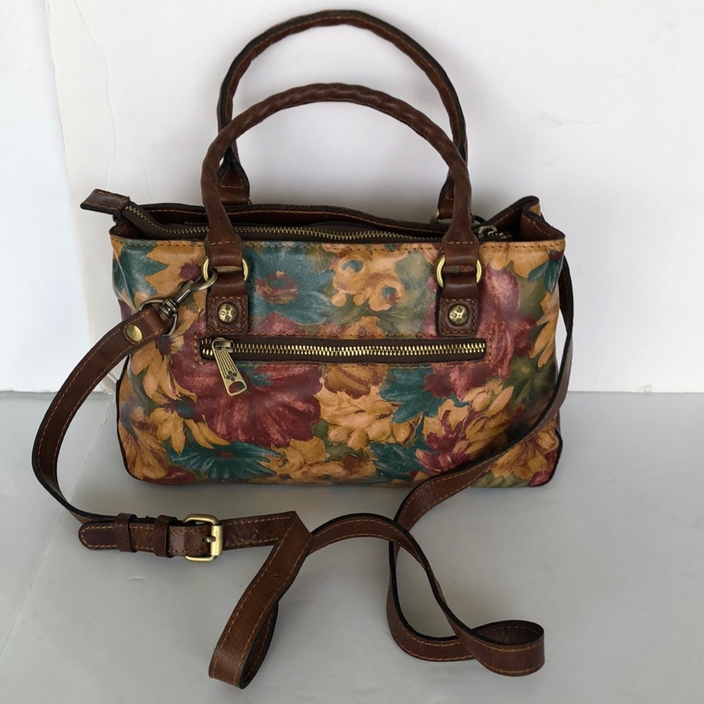 Patricia Nash leather floral cross body bag